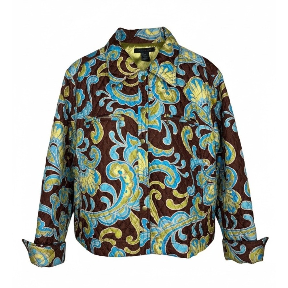 Silkland Jacket XL Full Zip Long Sleeve 100% Silk Quilted Lightweight Jacket